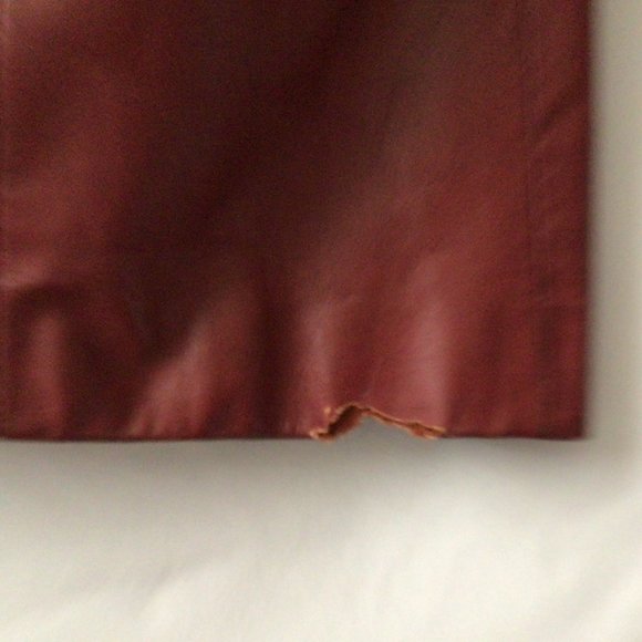 Vintage Red Leather Trench Coat - Picture 10 of 11